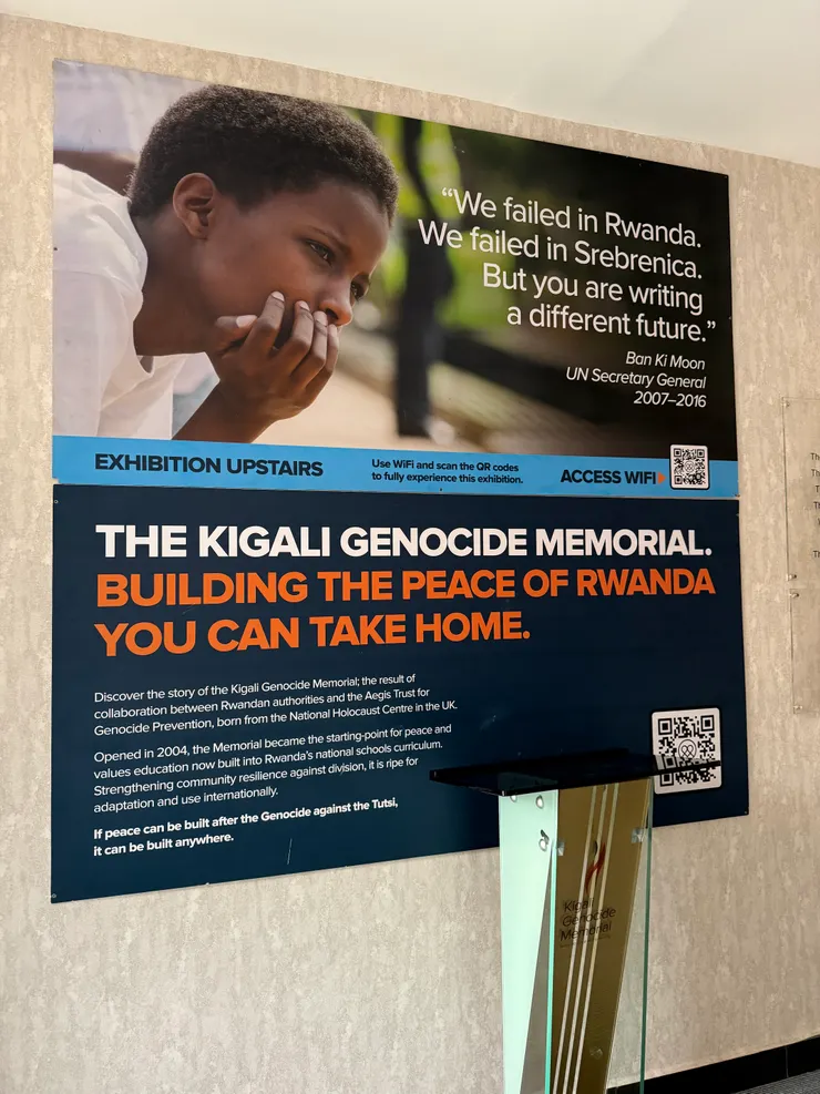 紀念館其實有一項很重要的任務，教育，教育孩子們"我們都是盧安達人"，不應依種族區分你我