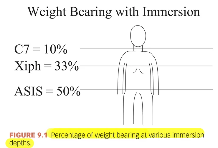 圖2. Weight Bearing with Immersion, 圖片來源：Therapeutic Exercise Foundations and Techniques 7th Edition p.297 Figure 9.1