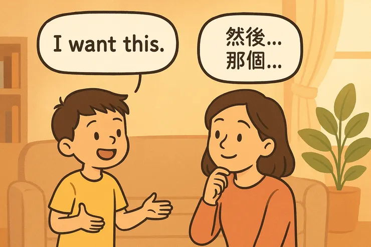 孩子中英表達差異的瞬間