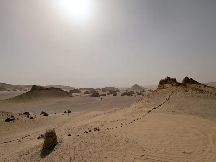 爬上沙坡後的景色