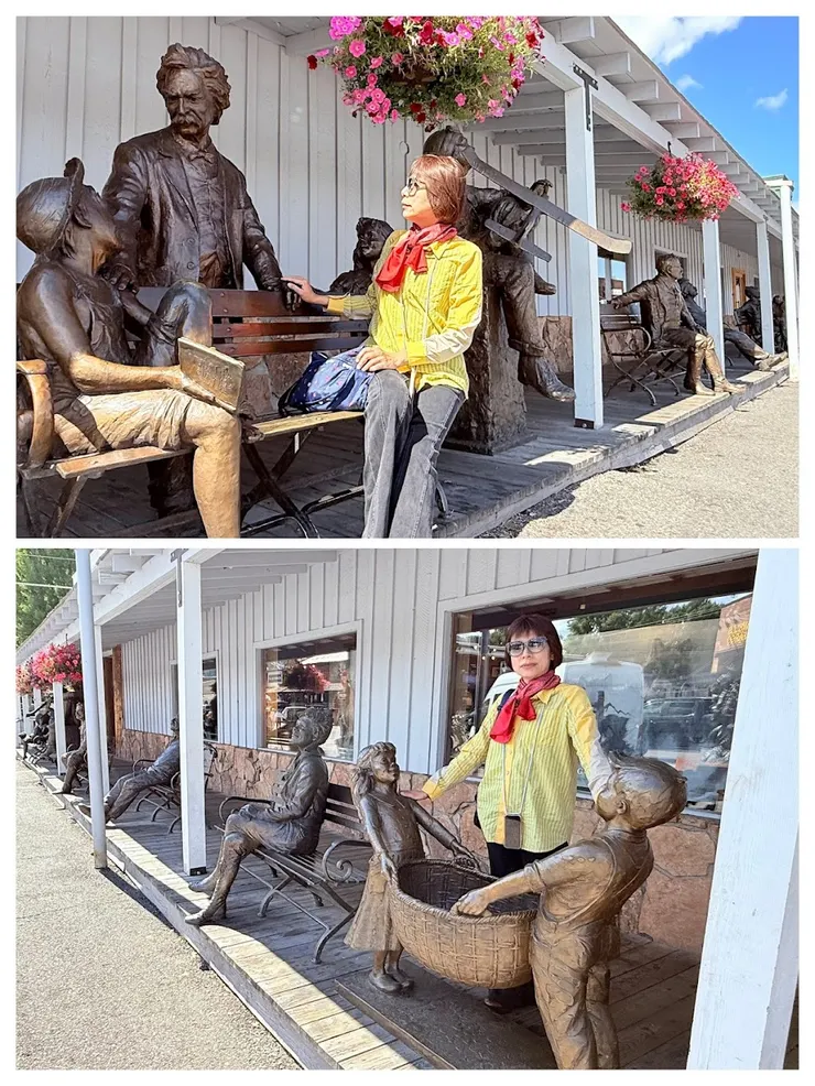 走廊的雕塑栩栩如生