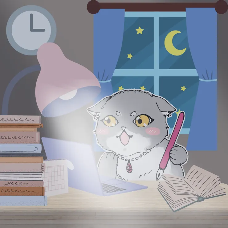 半夜工作的喵喵大師