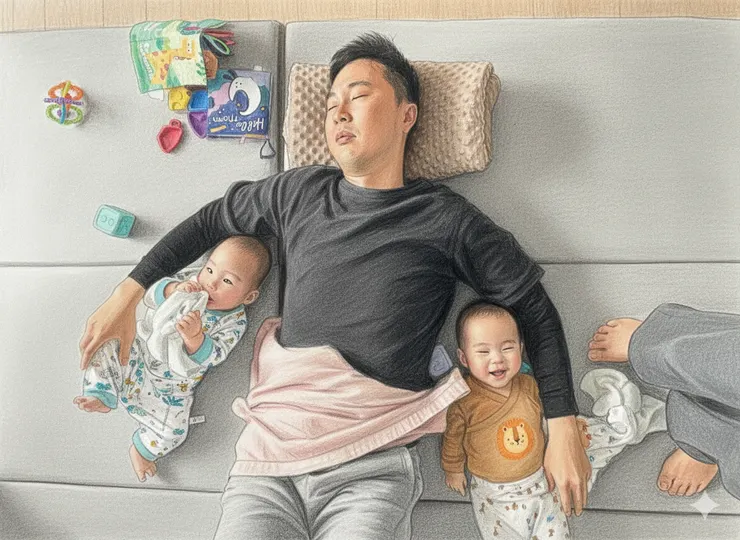 要補眠照顧自己的爸爸與樂多