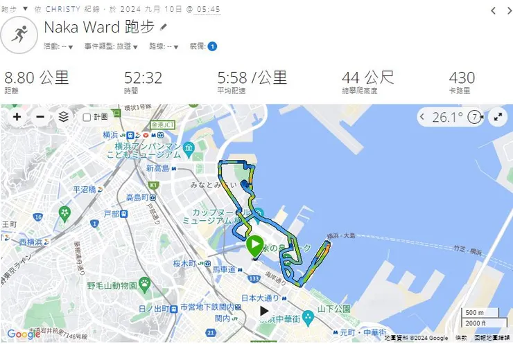 橫濱晨跑