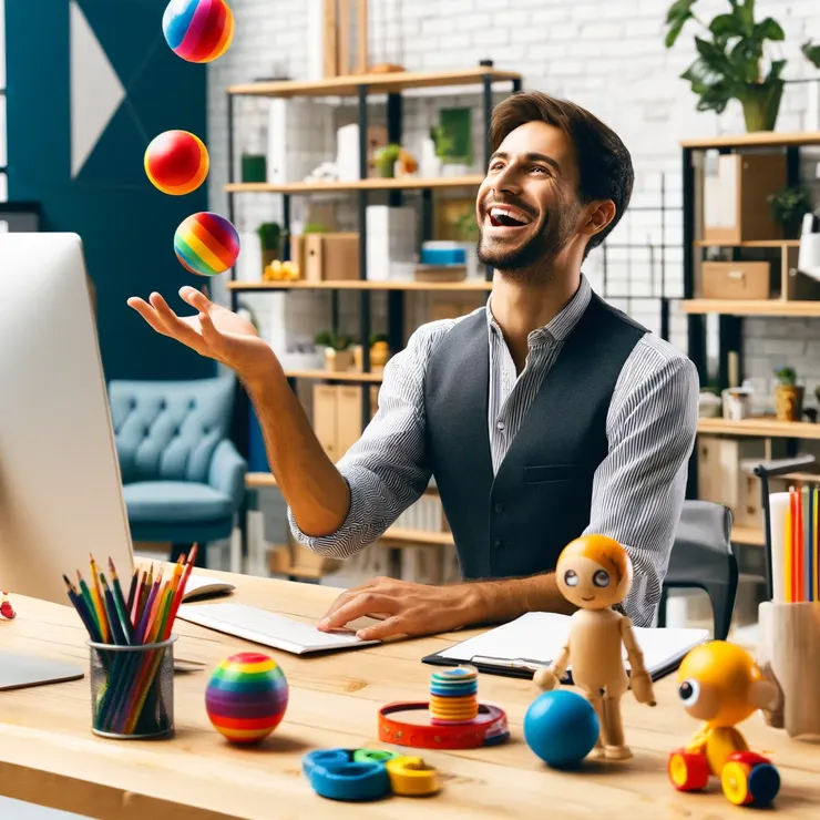 圖3. 把工作當玩。Created by ChatGPT