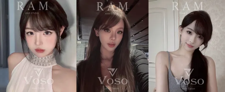 高雄美髮推薦 VOSOHAIR 與 RAMHAIR：旁分瀏海黃金比例調整，利用不對稱感拉長圓臉線條，展現優雅氣質。