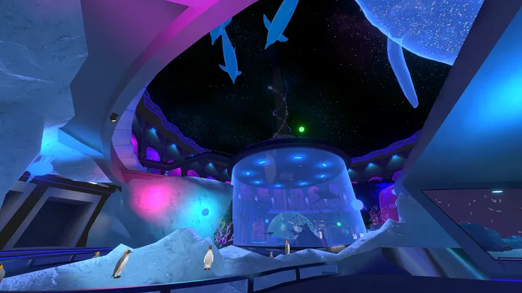 天空的鯨魚地上的企鵝