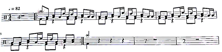 第一回全部敲擊Tom-Tom，「好氣勢磅礴的前奏～」。