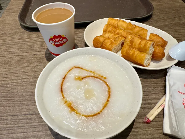 油條+粥+咖啡