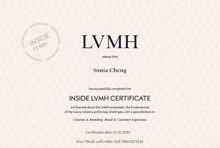 LVMH證照-Sonia Cheng