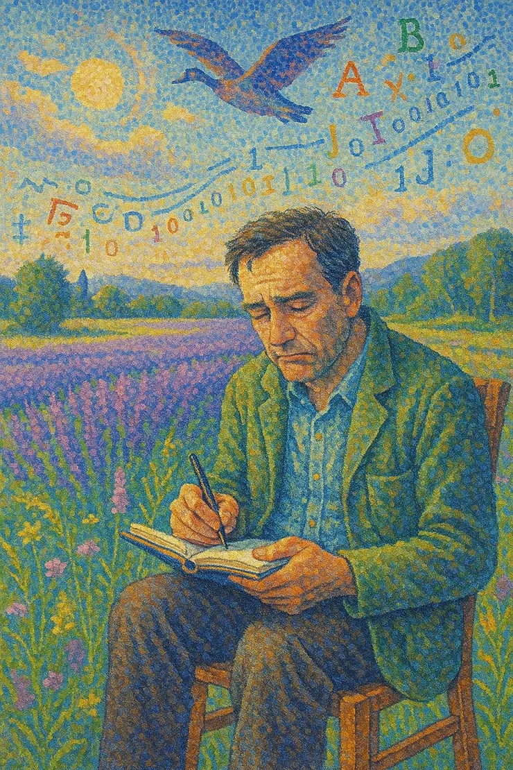 GPT生成,仿秀拉點描法。