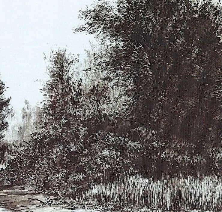 〈晨曦薄暮〉局部－密林