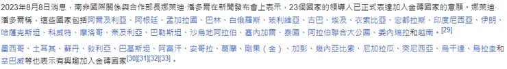 來源於Wiki，金磚國家的頁面