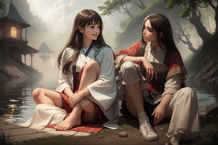 左邊人物繪製完畢