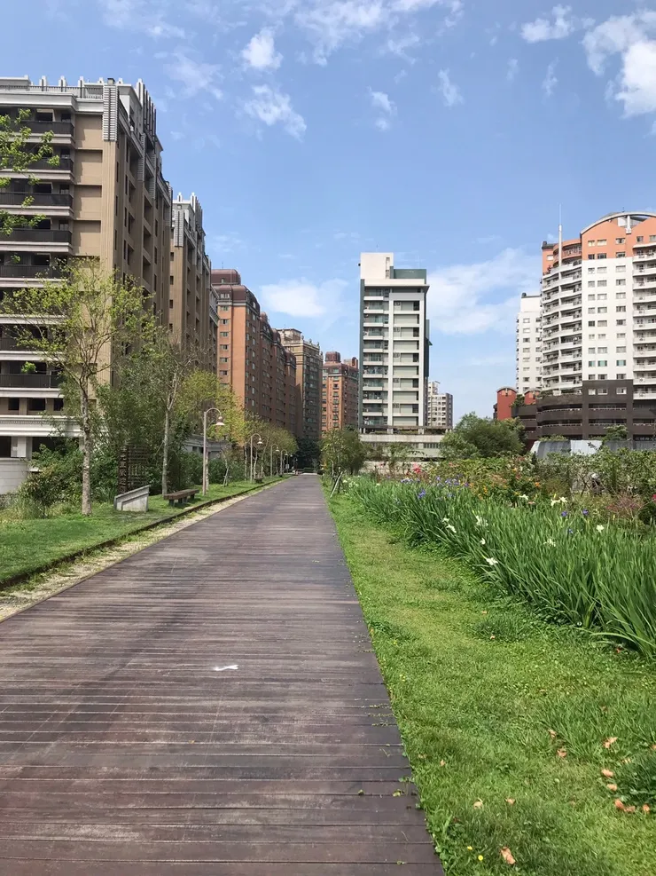 朝顏屋快要到了,回首來時路,這是早期的運煤用鐵軌,目前已改成木棧道