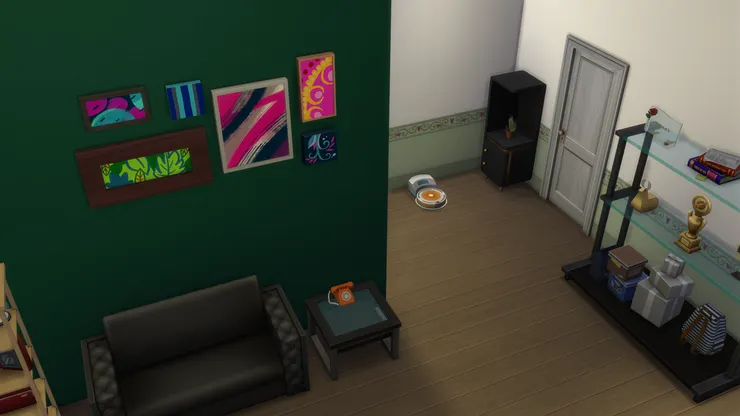 起居空間分別用了深綠和淺綠，一種柔和、一種成熟。