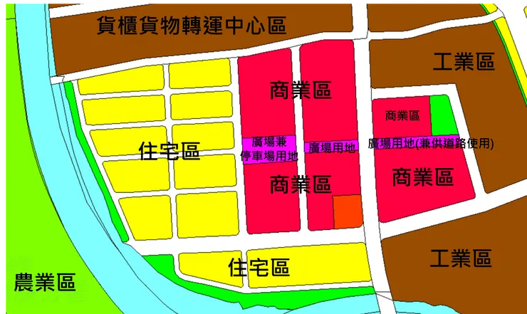都市計畫使用分區圖(資訊來源:地籍圖資網路便民服務系統截圖及後製)
