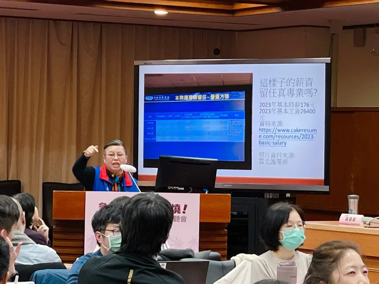 台灣護師醫療產業工會顧問陳玉鳳，對醫護人員的低薪表達嚴重不滿。（圖／1111人力銀行提供）