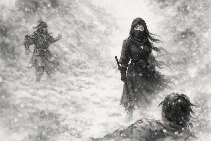 蒙面女逼退萧远山