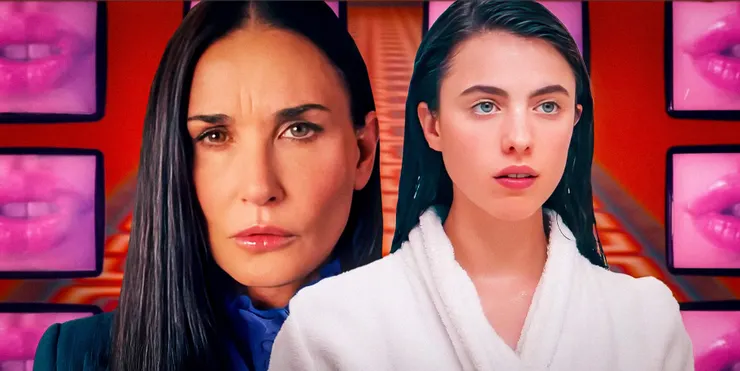 以黛咪摩爾的演員生命史建構電影，並以新生代演員Margaret Qualley作為其年輕複製的自我