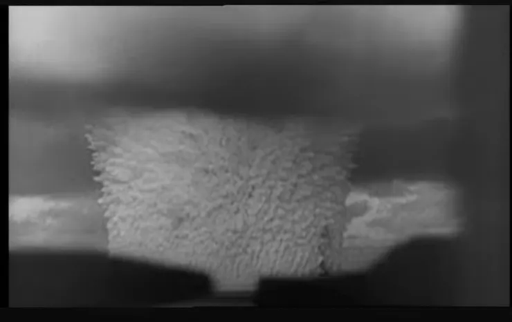 （充滿陽具與性暗示意味的開場與爆炸結尾相扣。圖片來自電影截圖）