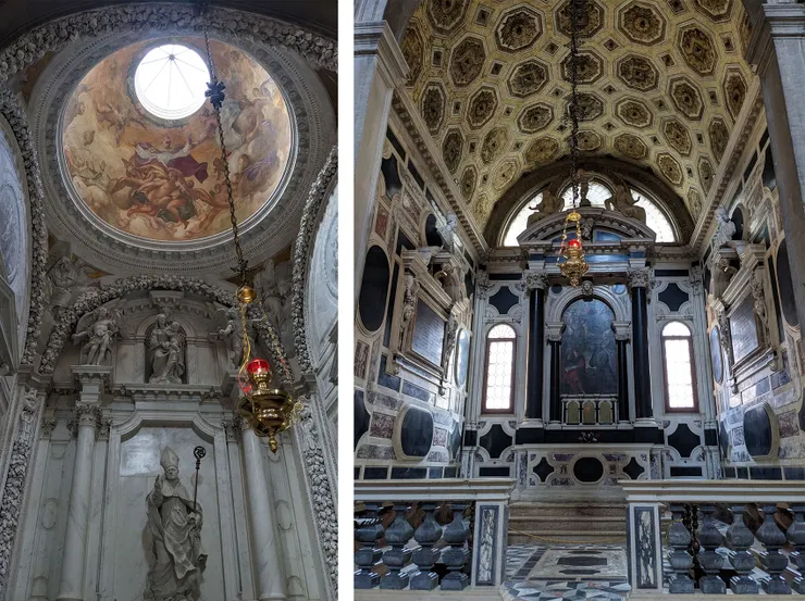 聖弗朗西斯科教堂裡其中兩間禮拜堂，正是於17世紀巴洛克時期修建