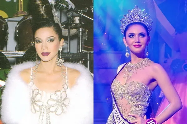 左:某屆變性人選美的冠軍 / 右:劇中女主角獲得冠軍的劇照