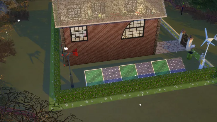 新型智慧家居有太陽能電板。