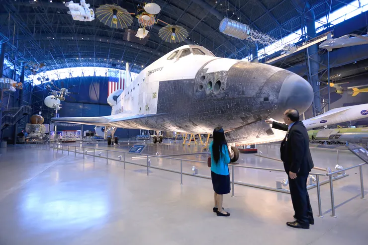 華盛頓特區國家航空與太空博物館展示人類太空探索領域的重要時刻。圖：美國國家旅遊局／提供。