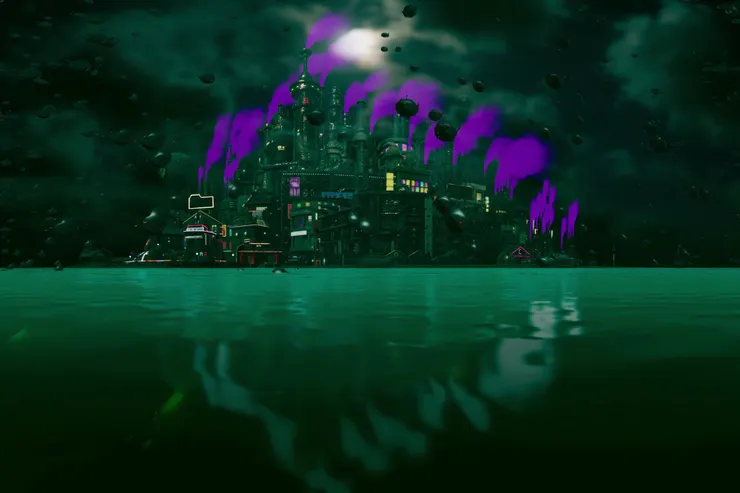 海面之上代表過去直到近20年的高雄,海面下則是現在通往未來的高雄。(圖片來源:https://www.redbitpictures.com/project-insight-1)