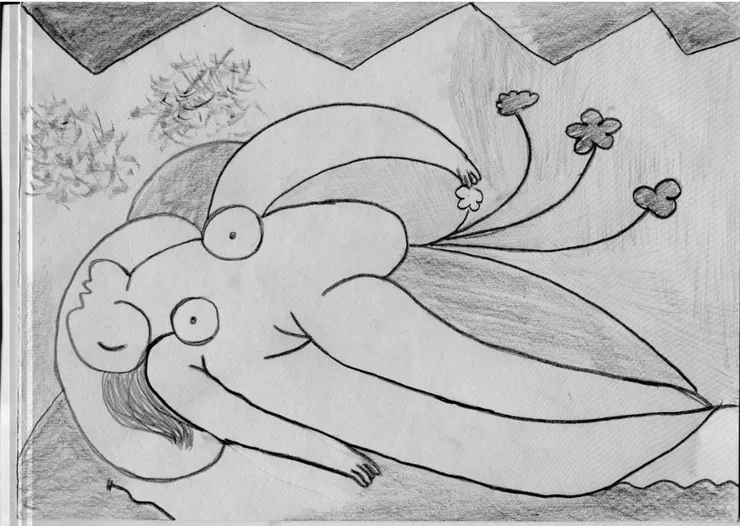 作者本人的素描練習