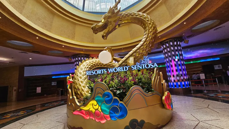 聖淘沙名勝世界的賭場門口!