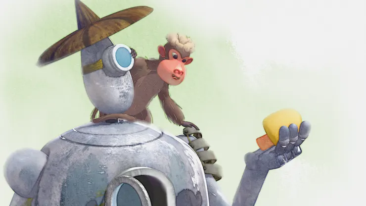 鐵農夫與猴子，這是第一張讓我們確定這風格可行的圖