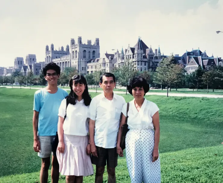 1988年夏天爸媽和弟弟阿雋來芝加哥看我