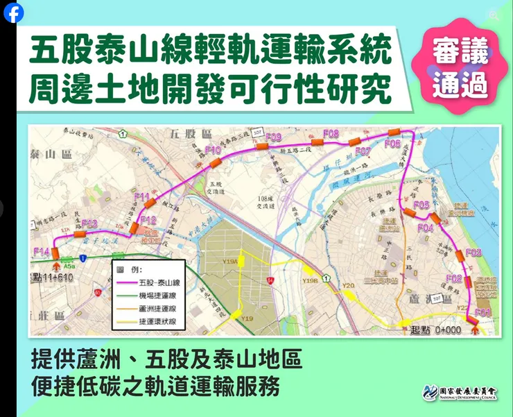 五泰輕軌示意圖(圖/國家發展委員會FB)