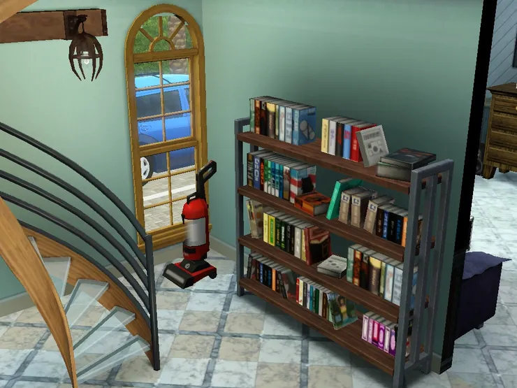 這裏放有爸爸喜歡看的書,和媽媽的食譜。