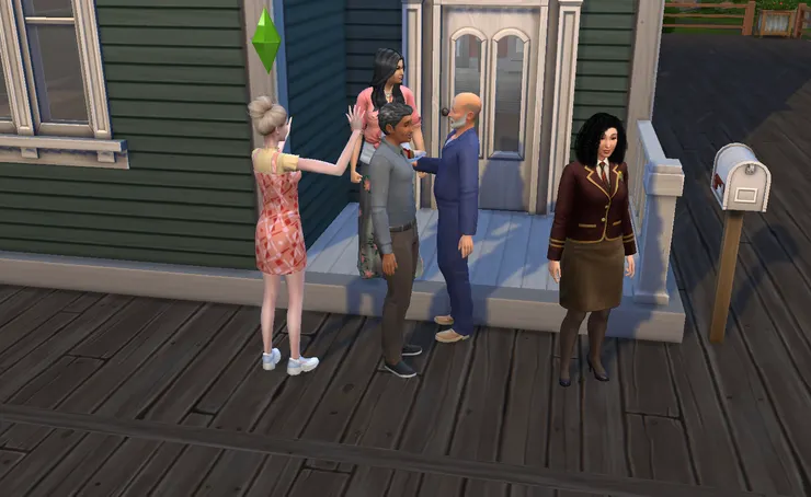 一堆人在門口 = = ??