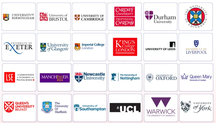 匯集了英國老牌名校的羅素集團