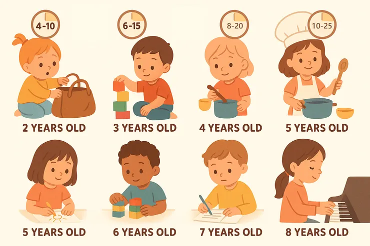 孩子專注時間隨年齡漸長，每一分鐘都在大腦成長。