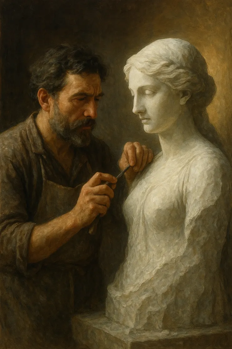 皮格馬利翁效應(Pygmalion Effect)〈由AI生成,用以詮釋皮格馬利翁效應的意象〉