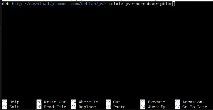 如果你是用企業版，請確保指向 pve-enterprise 且版本是 trixie。