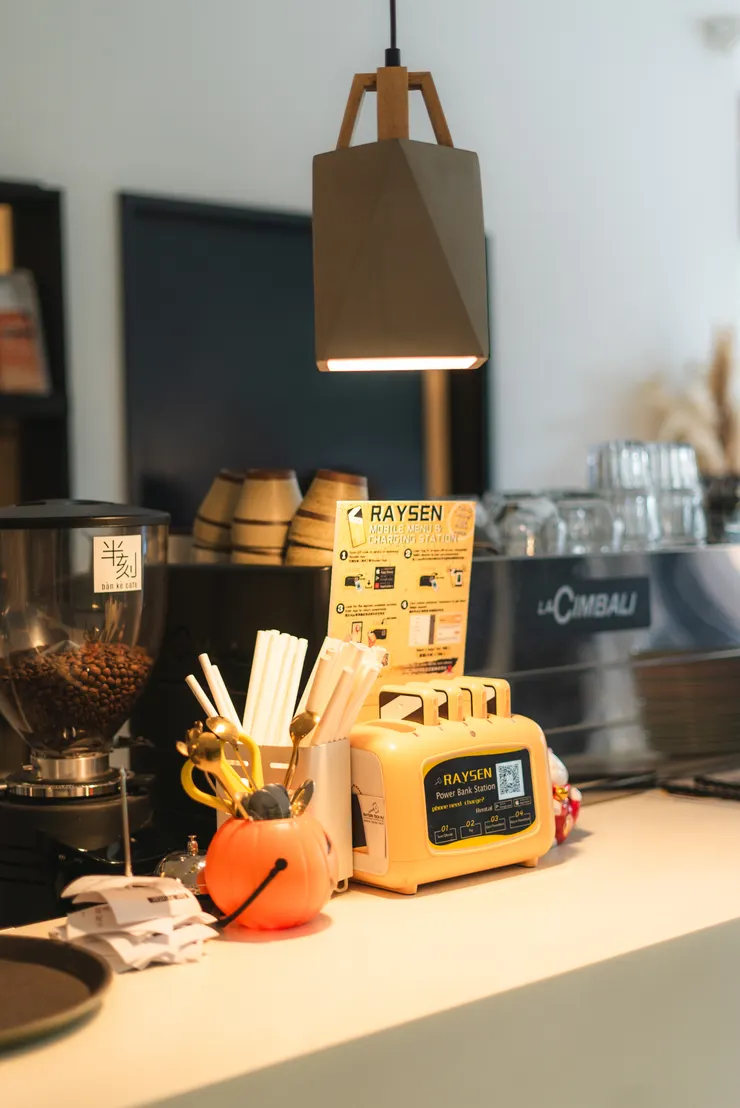 優雅的咖啡台。