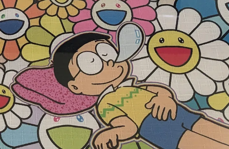 村上隆創作的大雄及微笑太陽花