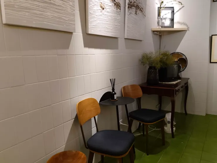 洗手間前的空間，也運用巧思