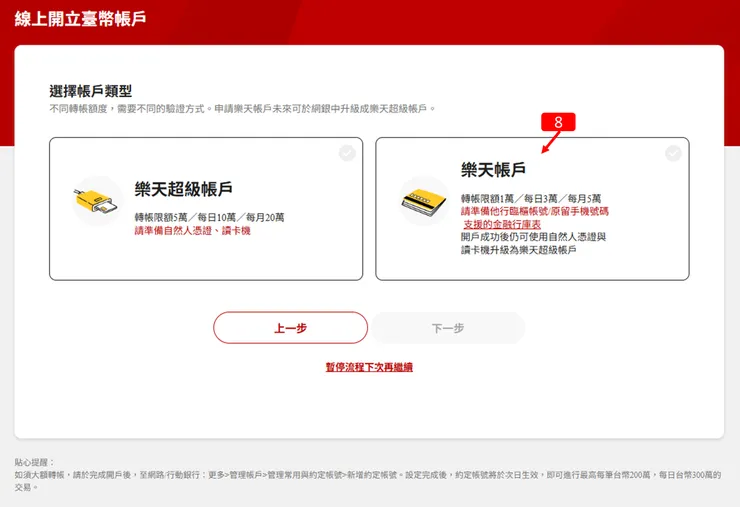 樂天國際銀行開戶 樂天帳戶