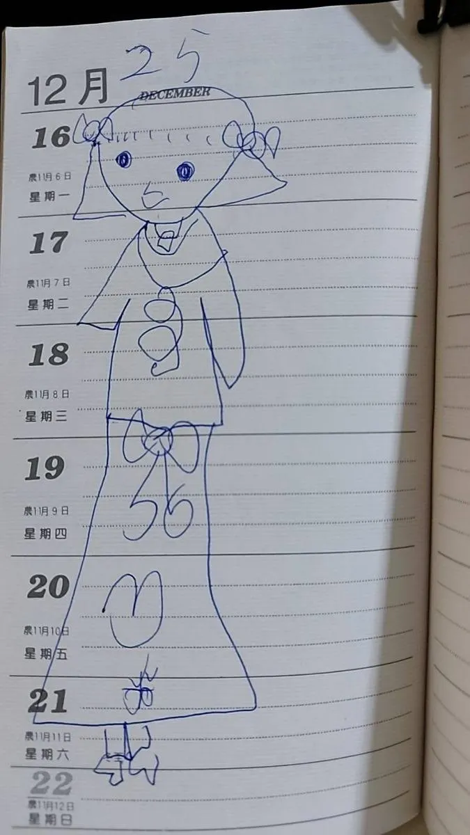 女兒的畫作  標價25元