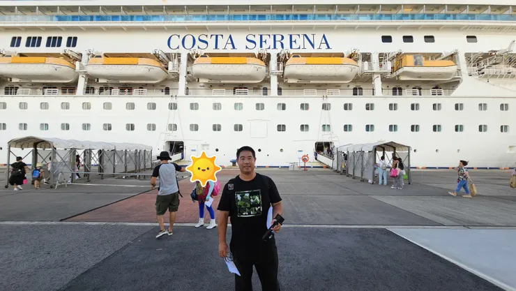 我在石垣島碼頭!