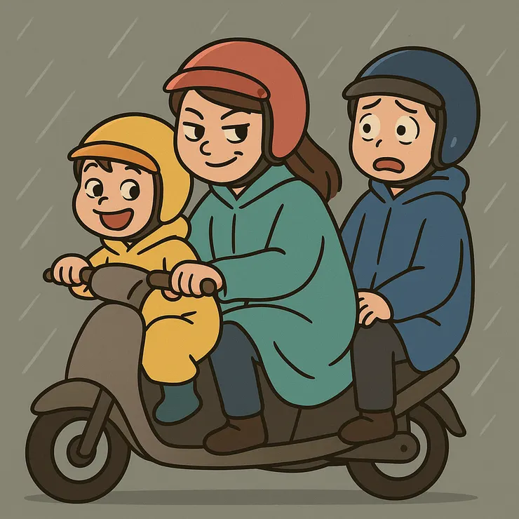 弟弟：我們出發吧！哥哥：我現在後悔還來得及嗎？