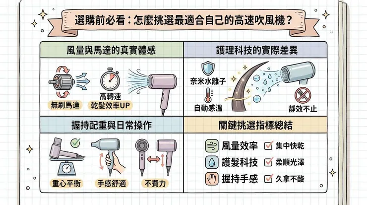 選購前必看：怎麼挑選最適合自己的高速吹風機？