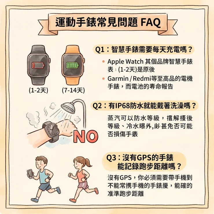 運動手錶常見問題FAQ